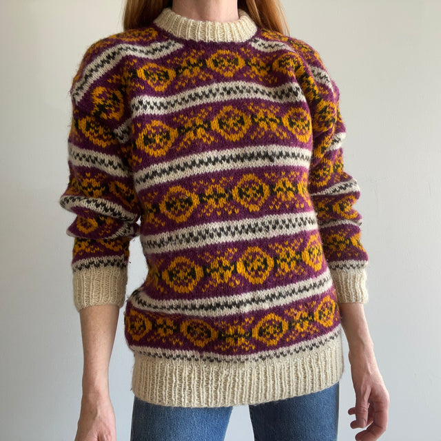 1970/80s Chunky Handknit Wool Sweater - Dreamy