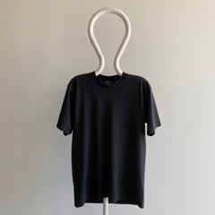1980s Faded Blank Black Single Stitch T-Shirt