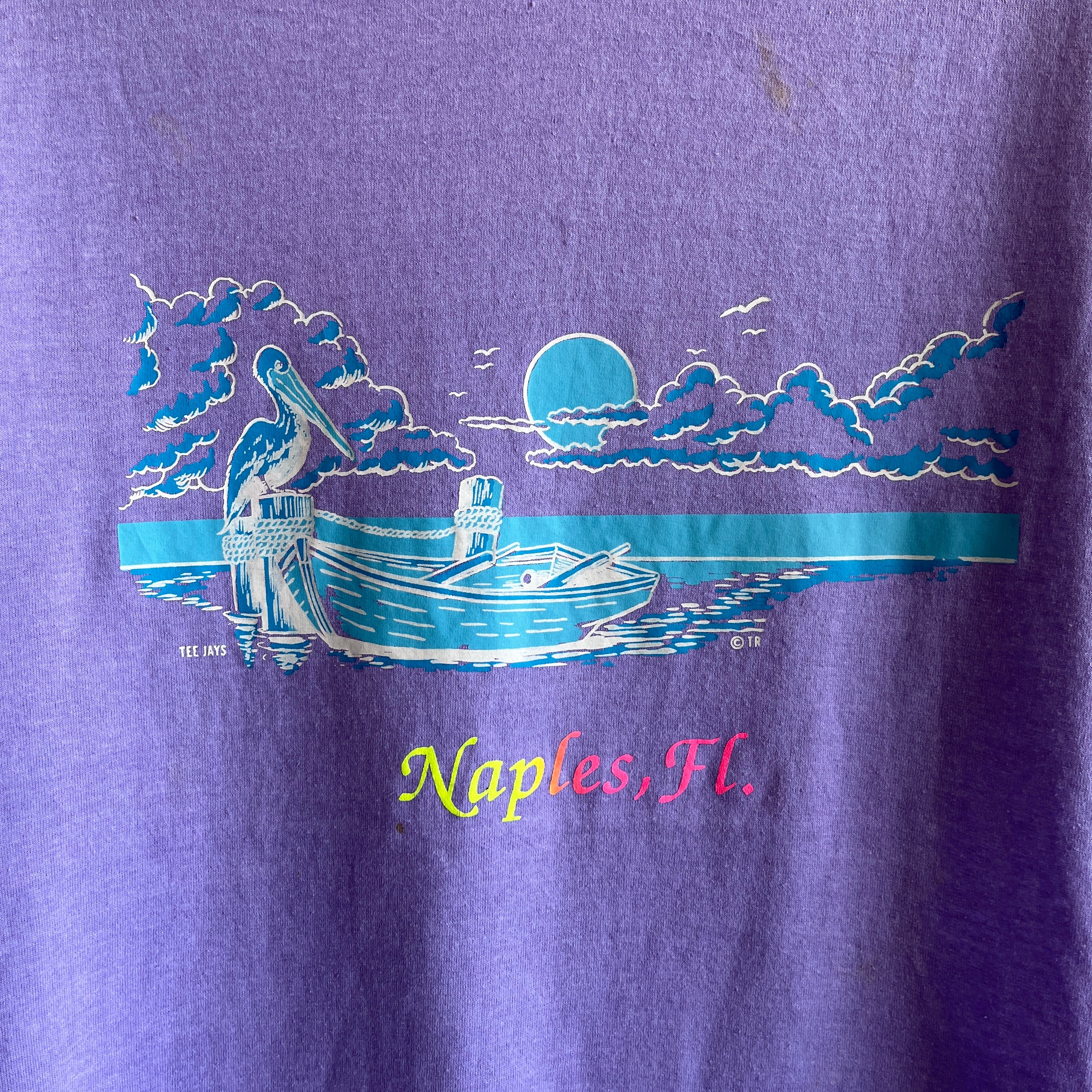 1980s Naples, Florida Tourist T-Shirt by Tee Jays