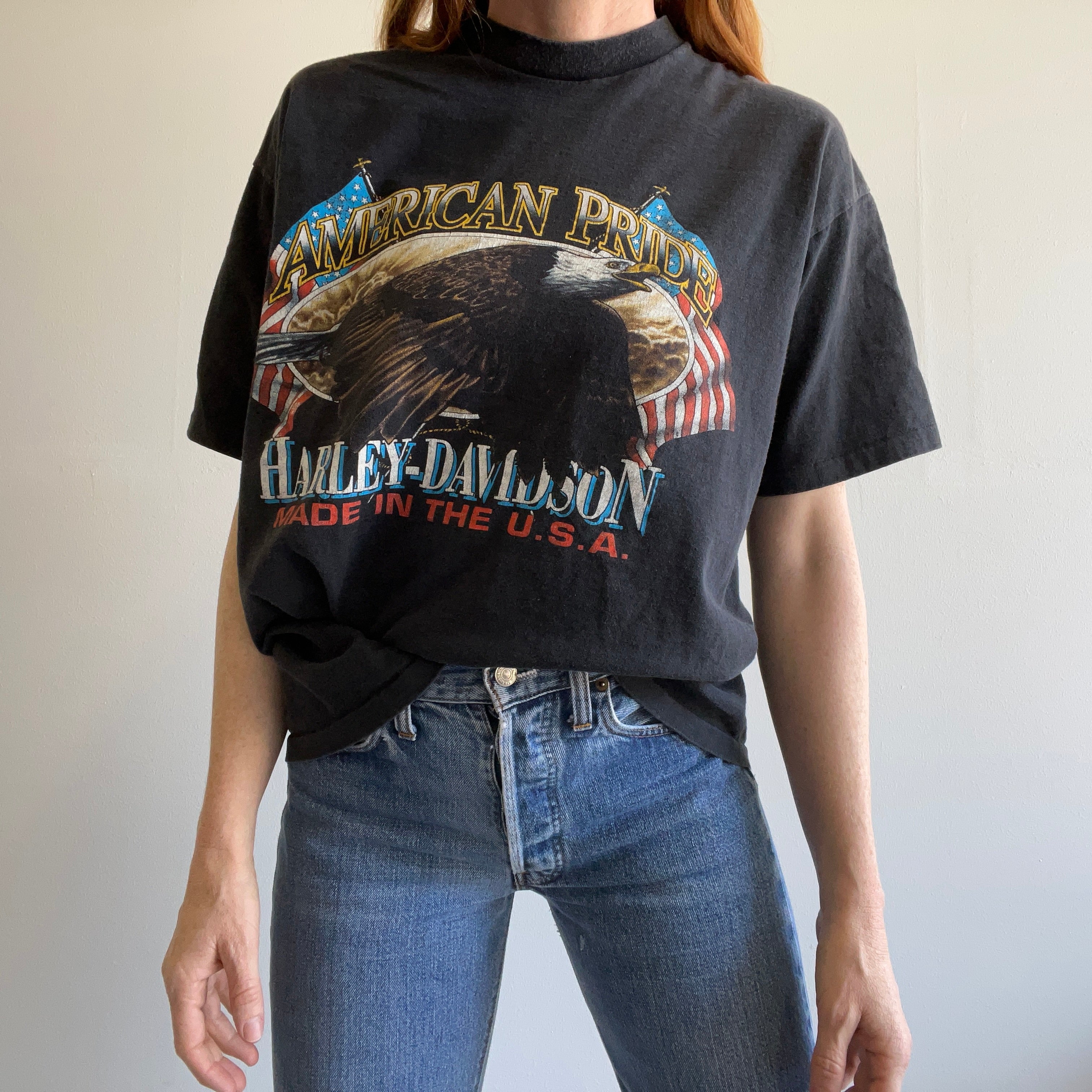 1980s AMERICAN PRIDE Harley T-Shirt, RENO Nevada