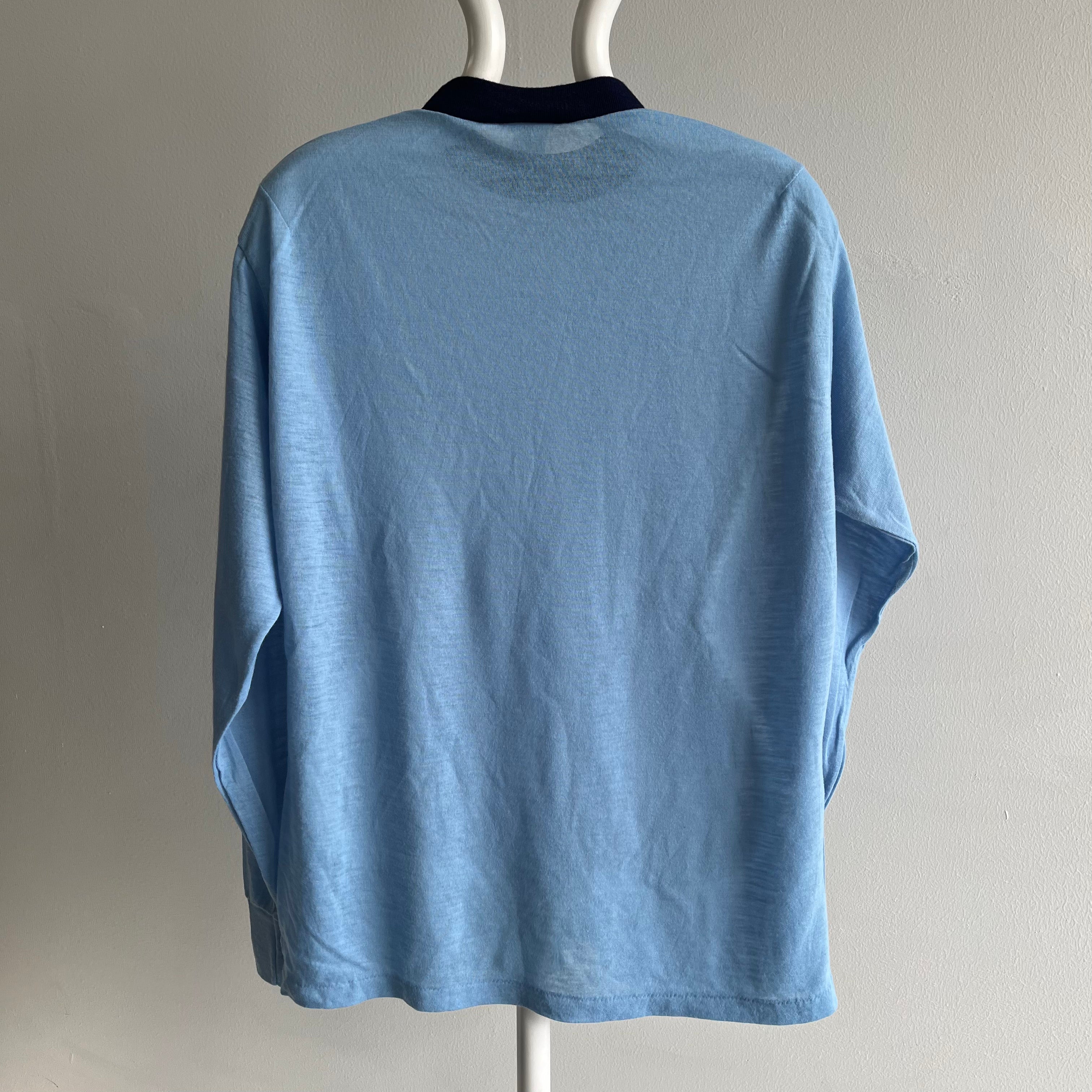 1960s Two Tone Long Sleeve Ultra Soft Never? Worn T-Shirt
