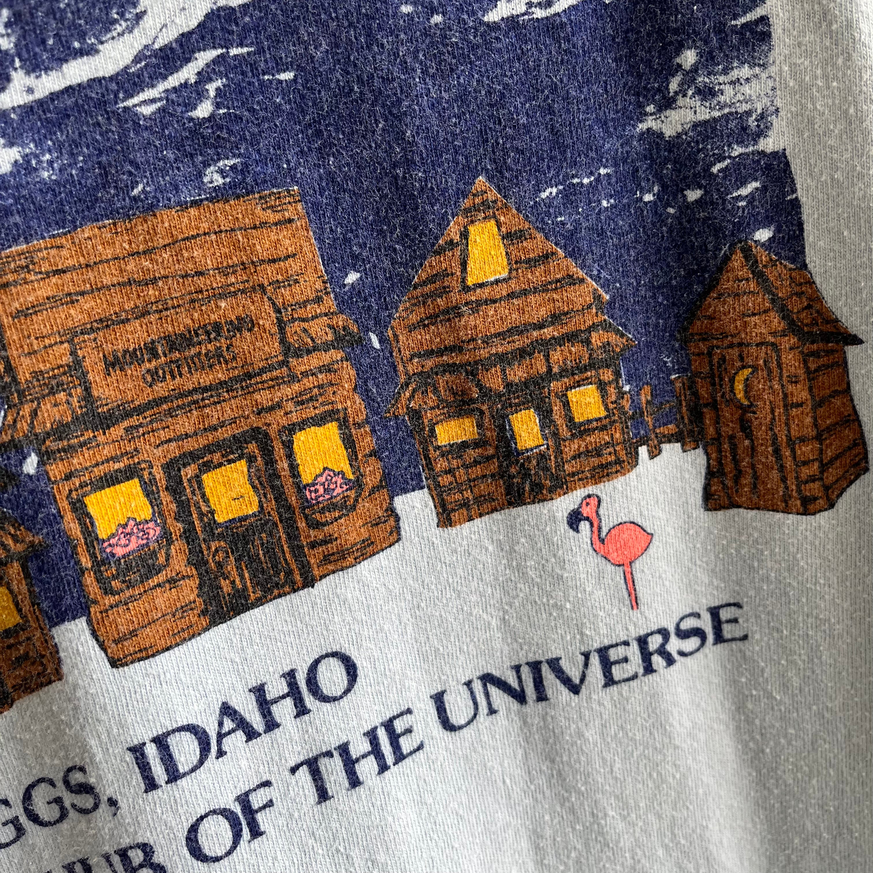 1980s Driggs, Idaho - The Cultural Hub of the Universe - Long Sleeve Cotton T-Shirt