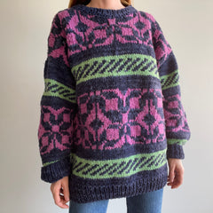 1970/80s Super Chunky Handknit AWESOME Sweater