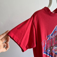 T-shirt de jour de match en coton teinté de peinture des Phillies de Philadelphie des années 1990