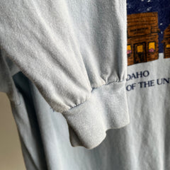 1980s Driggs, Idaho - The Cultural Hub of the Universe - Long Sleeve Cotton T-Shirt
