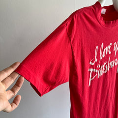 T-shirt en coton I Love Pittsburg des années 1970 par Benton