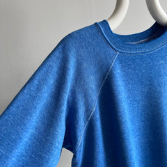 1970s Slouchy Thin Oversized Sweatshirt avec Contrast White Stitching - CE