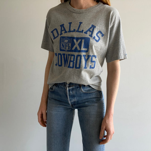 1980s Dallas Cowboys Cotton Rolled Neck T-Shirt