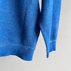 1970s Slouchy Thin Oversized Sweatshirt avec Contrast White Stitching - CE