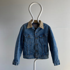 1980s Lee Storm Rider Insulated Denim Jean Jacket with Corduroy Collar