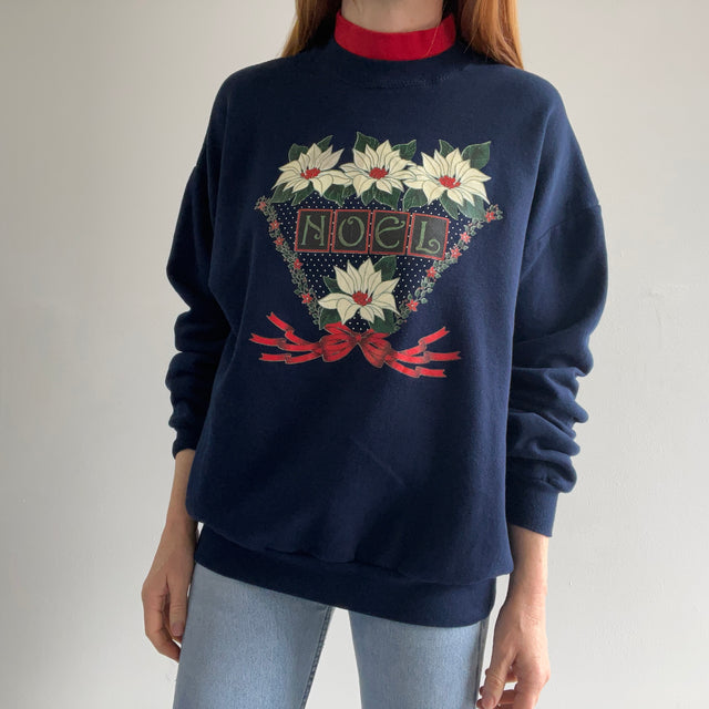 1980/90s "Noel" Built In Mock Neck Sweatshirt - Oh My!