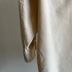 1950/60s Beautiful Creamy White Soft Flannel with A Rad Collar!!!!