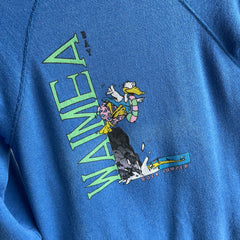 Sweat-shirt touristique Waimae Bay Hawaii des années 1980 - XS