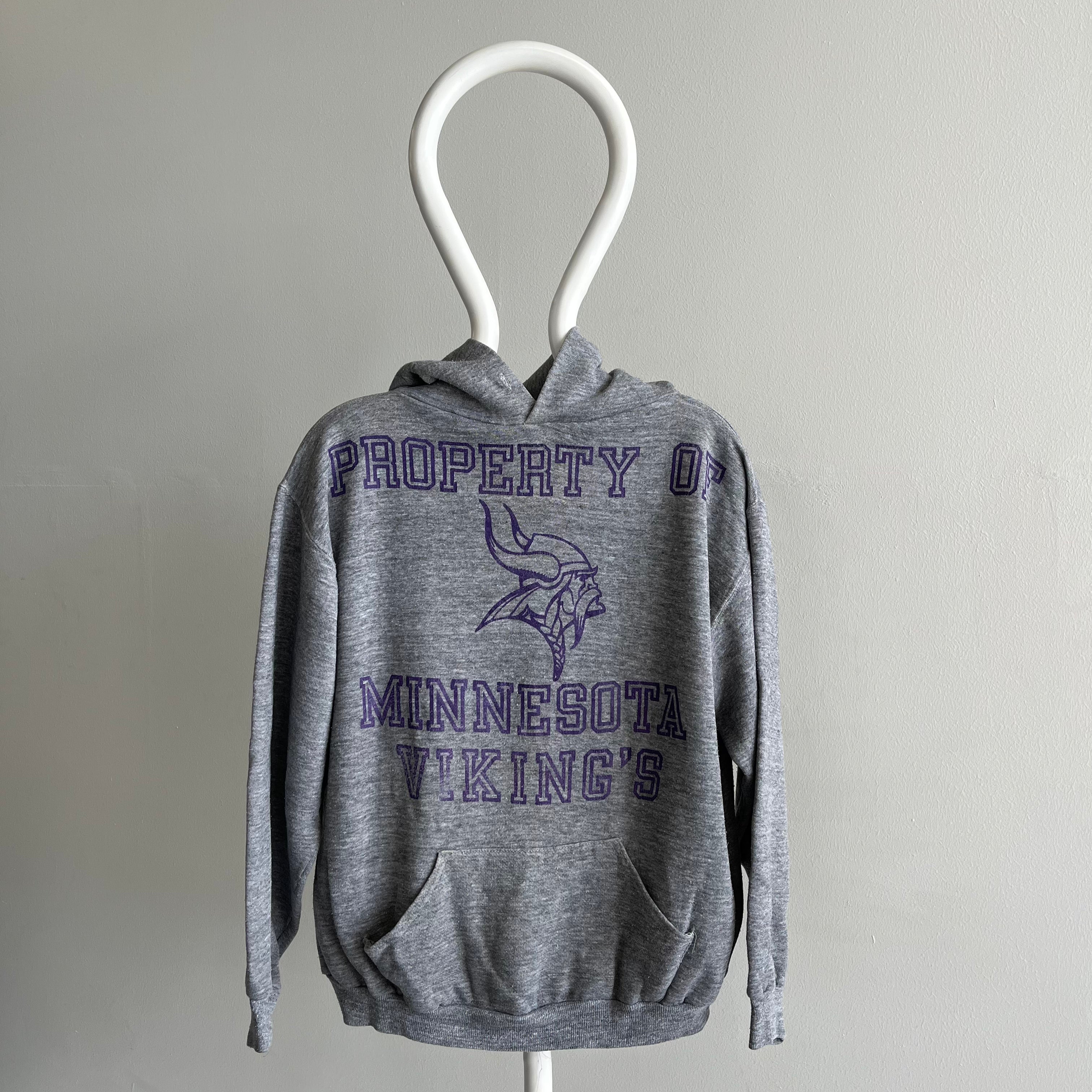 1970s Minnesota Vikings Hoodie by Russell Brand - OMG! – Red