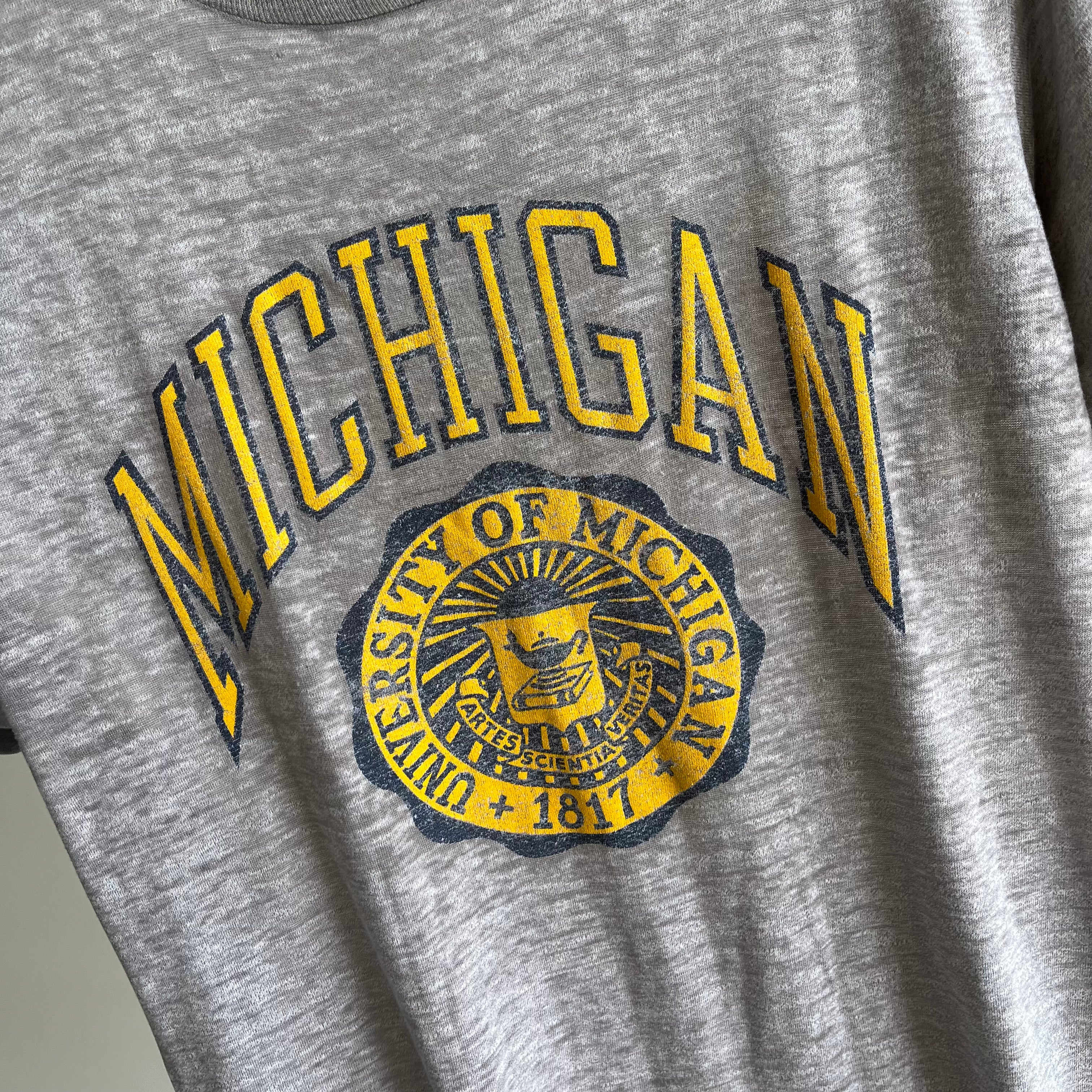 1970s Tissue Paper Thin University of Michigan T-Shirt