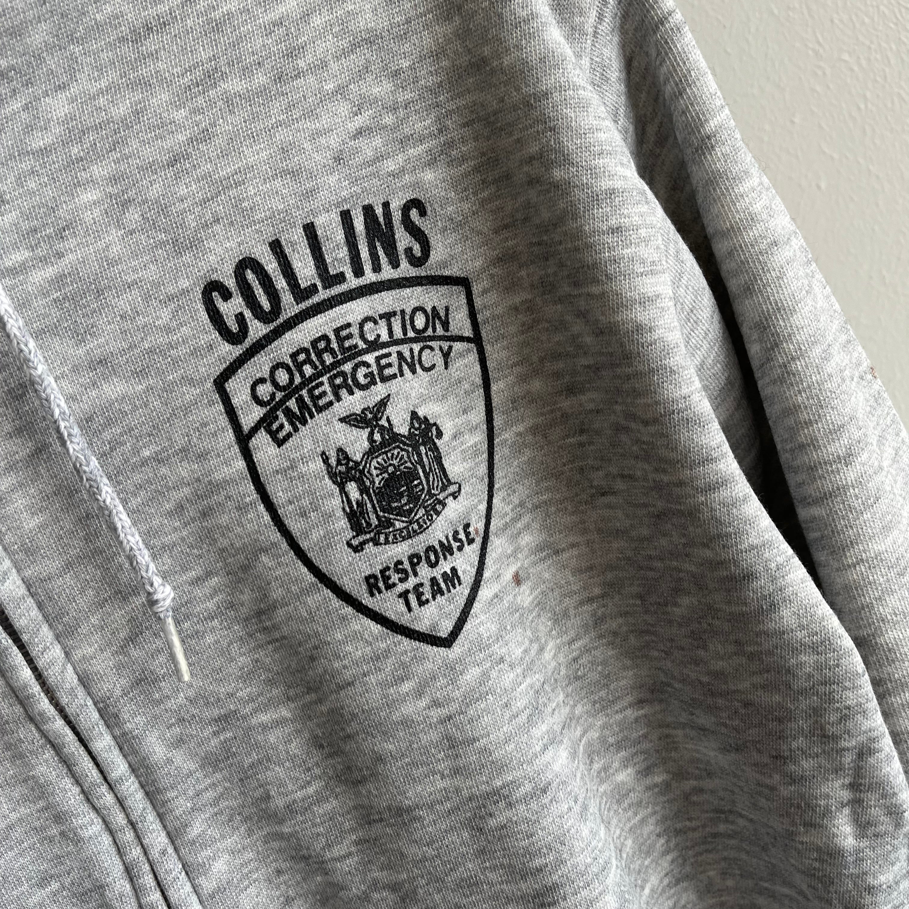 1980s Collins Correction Emergency Response Team Zip Up Hoodie