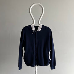 1970s Two Tone Zip Up Hoodie