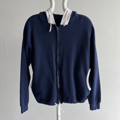 1970s Two Tone Zip Up Hoodie