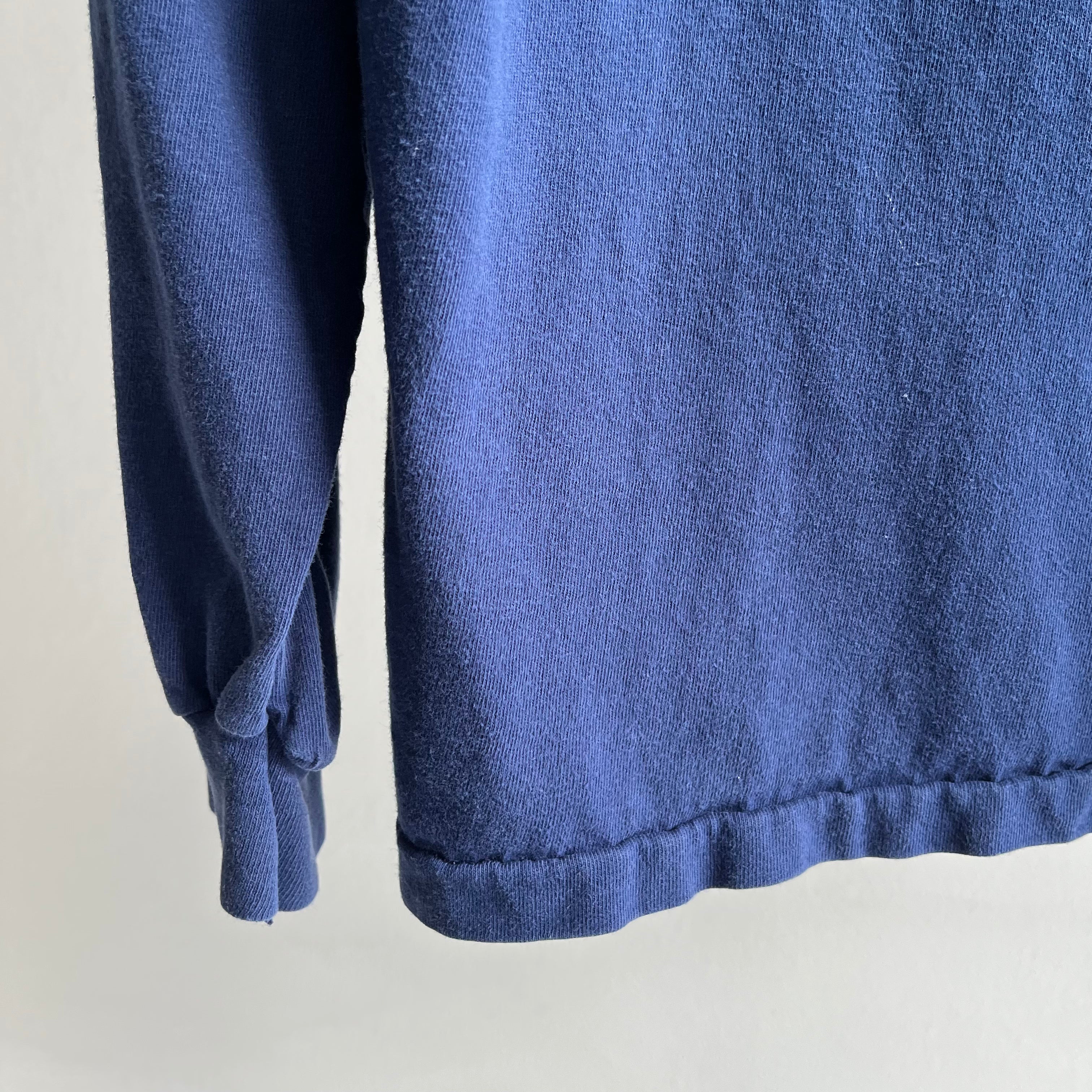 1980s Kansas Jayhawks Long Sleeve Cotton T-Shirt