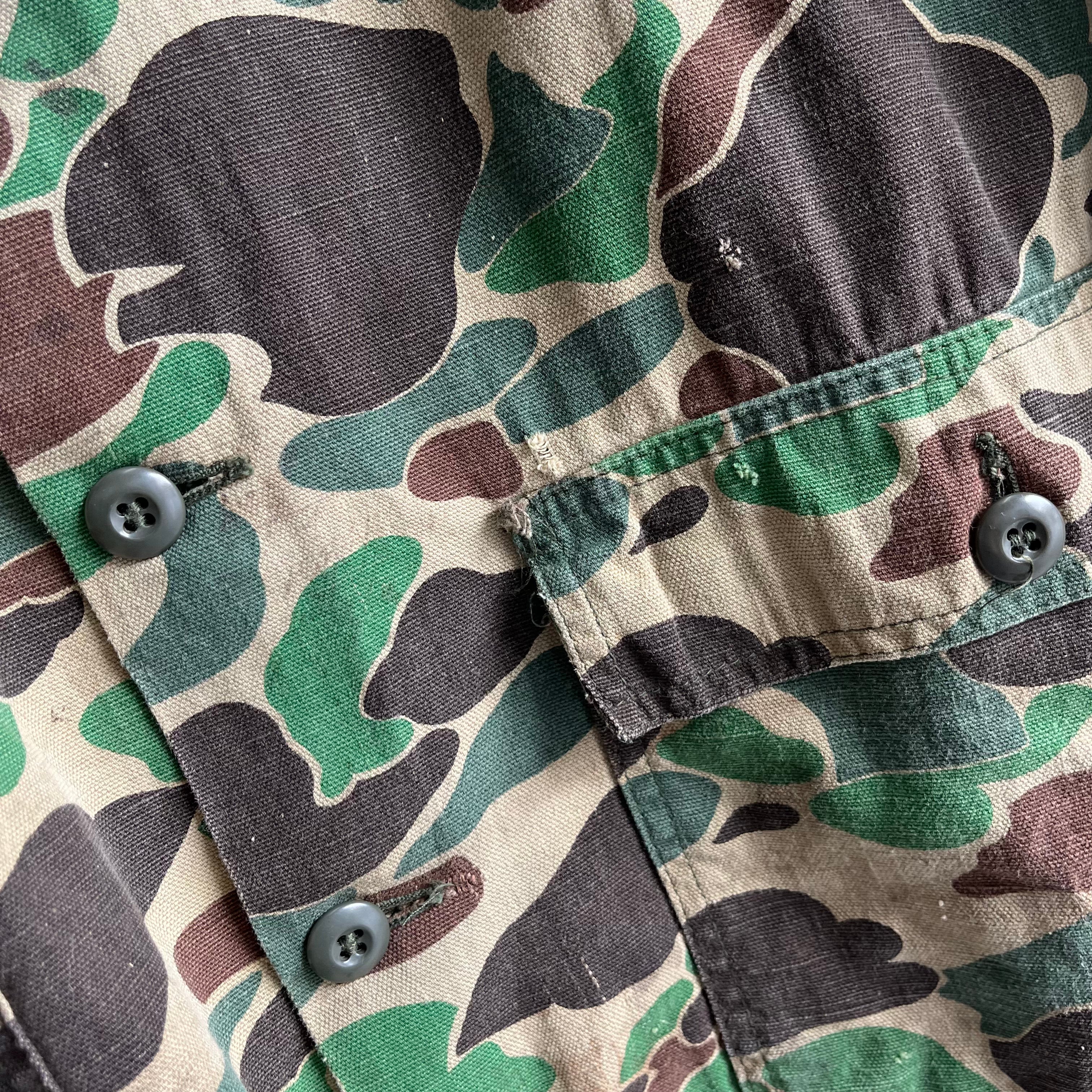 Manteau de corvée en coton camouflage des années 1970/80