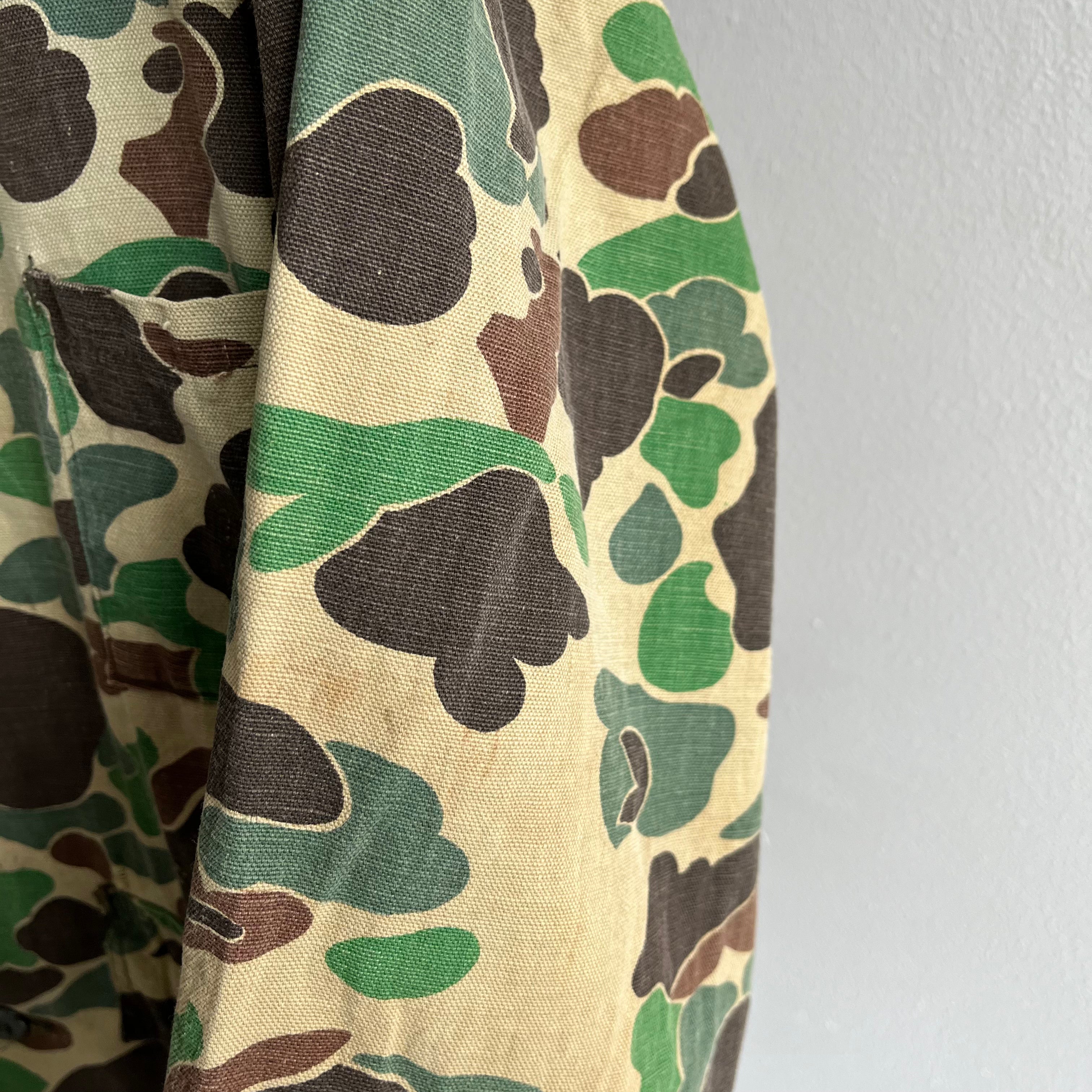 Manteau de corvée en coton camouflage des années 1970/80
