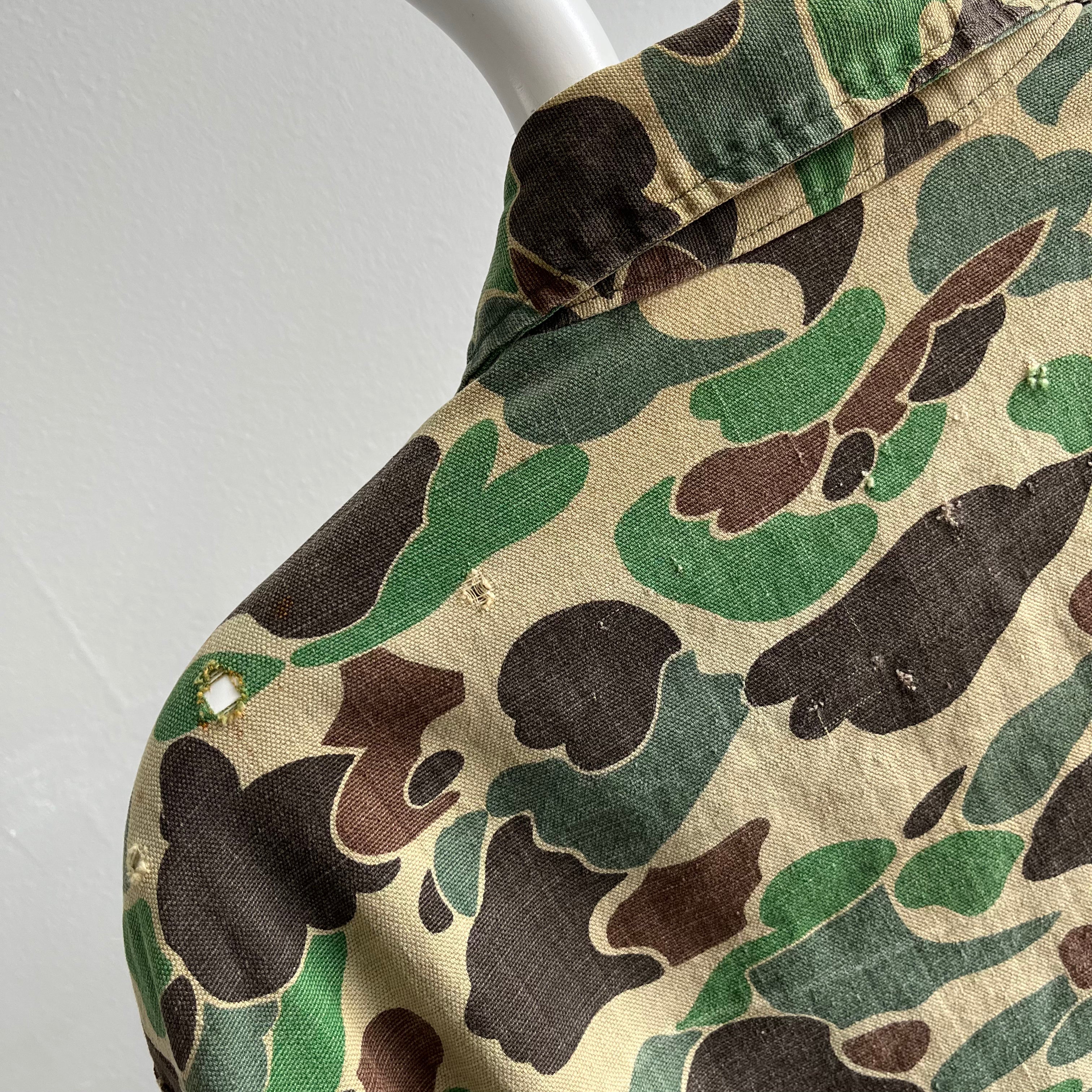 Manteau de corvée en coton camouflage des années 1970/80