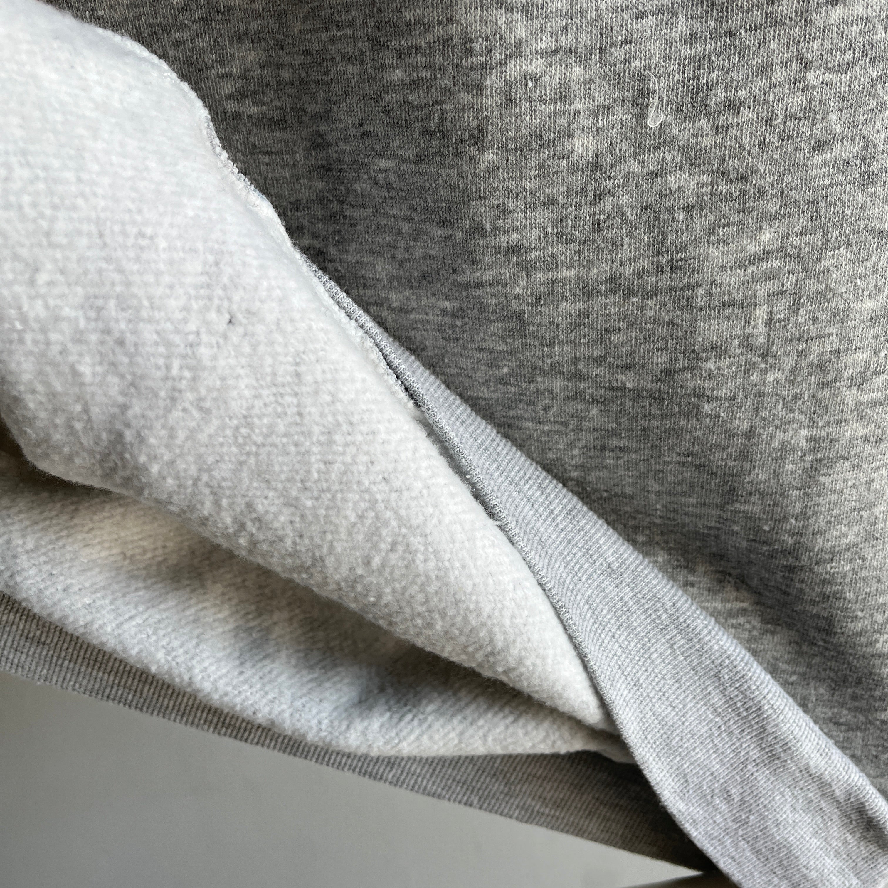 1980s Blank Gray Sweatshirt Muscle Tank - Vest