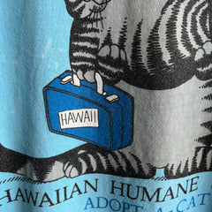 T-shirt avant et arrière de la Hawaiian Humane Society des années 1970