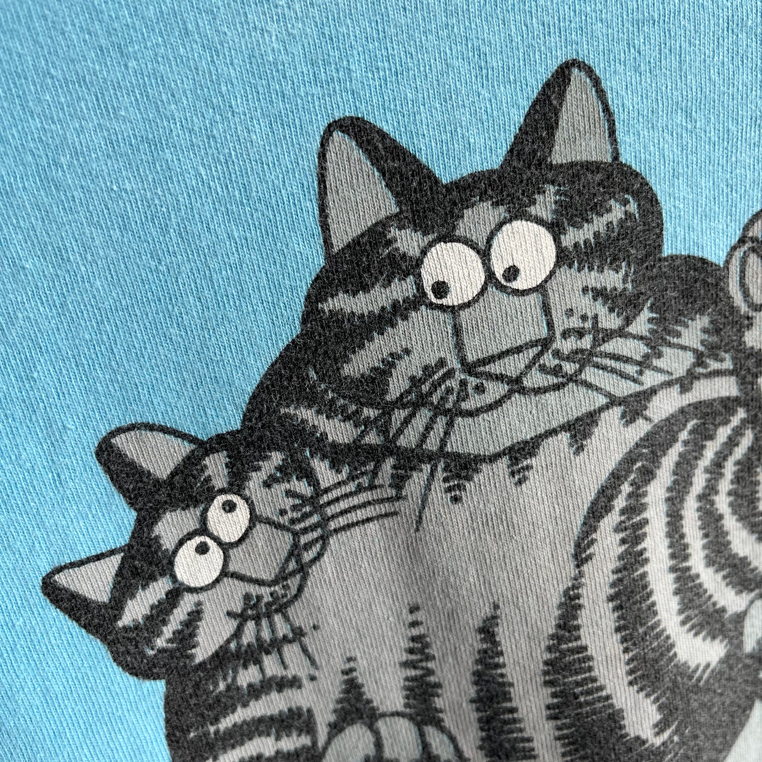 1970s Hawaiian Humane Society Adopt-A-Cat Front and Back T-Shirt