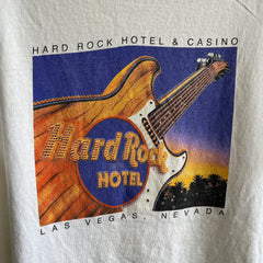 T-shirt doux et usé Hard Rock Las Vegas des années 1990