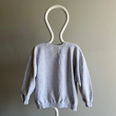 1990s Super Boxy Mostly Cotton Blank Gray Sweatshirt - I LOVE THIS!