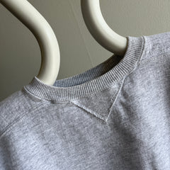 1990s Super Boxy Mostly Cotton Blank Gray Sweatshirt - I LOVE THIS!