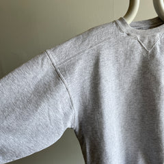 Sweat-shirt gris blanc Super Boxy des années 1990 en coton - j'adore ça !