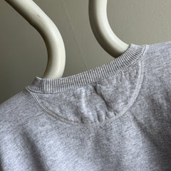 Sweat-shirt gris blanc Super Boxy des années 1990 en coton - j'adore ça !