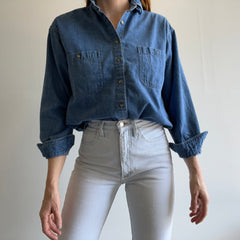 1980s Britches Great Outdoors Denim Long Sleeve Shirt