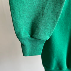 1990s Kelly Green Raglan Sweatshirt by Tultex