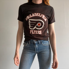 T-shirt délavé par soleil extrême des Flyers de Philadelphie des années 1980