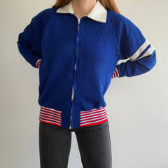 GG 1970s Kings Road par Sears Super Rad/Soft Collared Zip Up