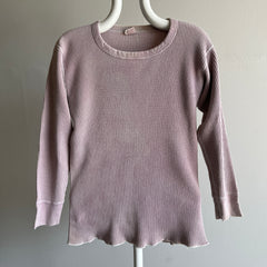 1970s Faded Mauve/Gray 100% Cotton 