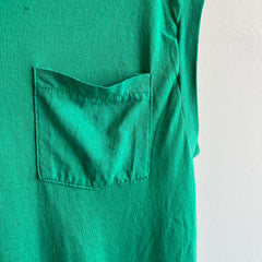 1980s Kelly Green Selvedge Pocket Muscle Tank