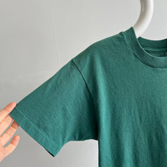 T-shirt à poche lisière vert vierge des années 1980 - Dreamy