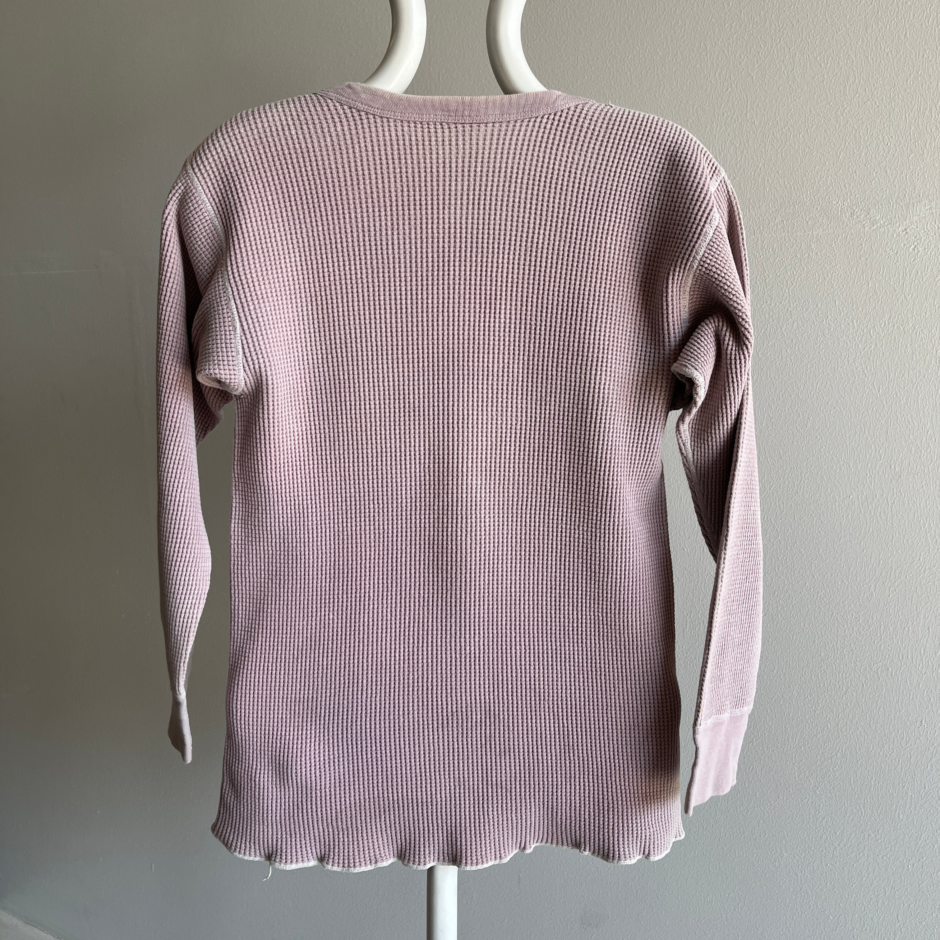 1970s Faded Mauve/Gray 100% Cotton 