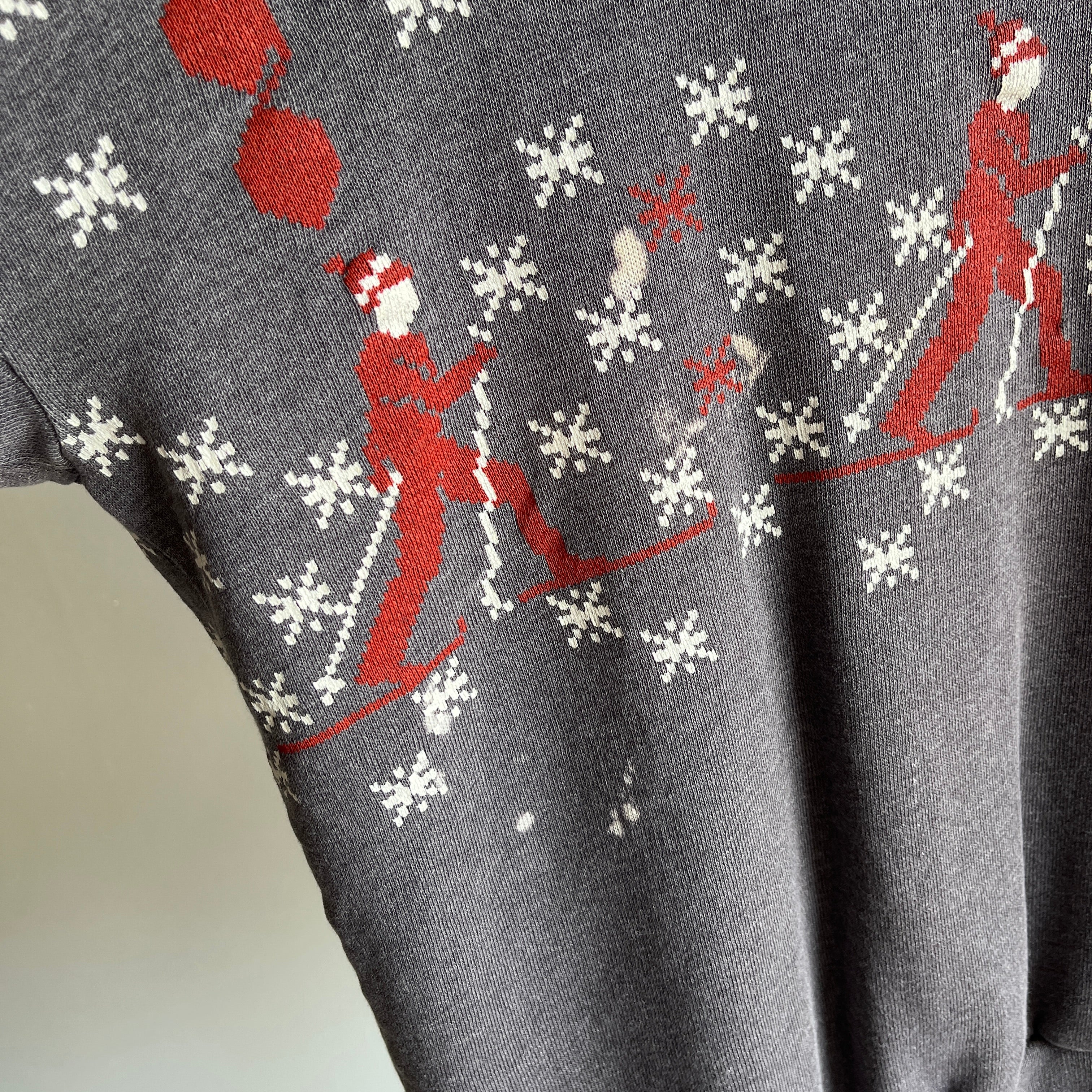 1970s Wanna Be Holiday Ski Sweater Sweatshirt