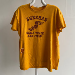 1970s Sheehan Girls Track and Field Cotton Black Label Hanes T-Shirt