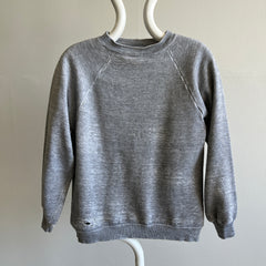 1970s Russell Brand Thinned Out Tattered Perfection Gray Sweatshirt