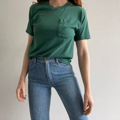 1980s Blank Green Selvedge Pocket T-Shirt - Dreamy