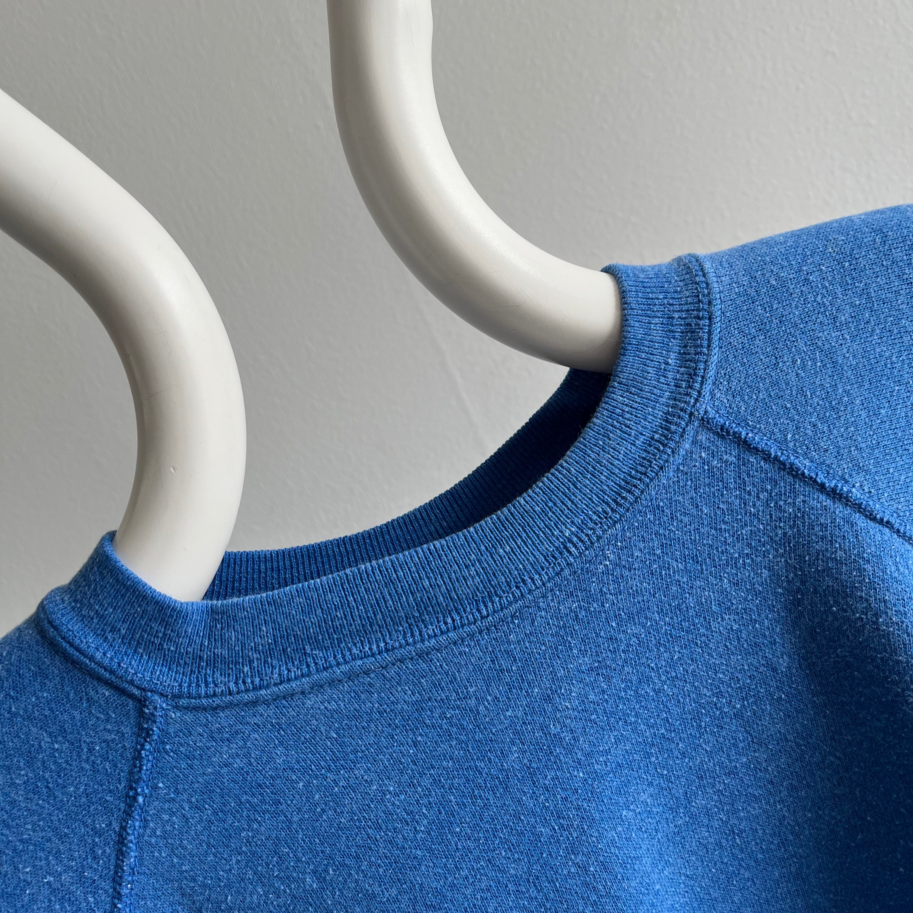 1980s Perfectly Lovely Blank Blue Sweatshirt