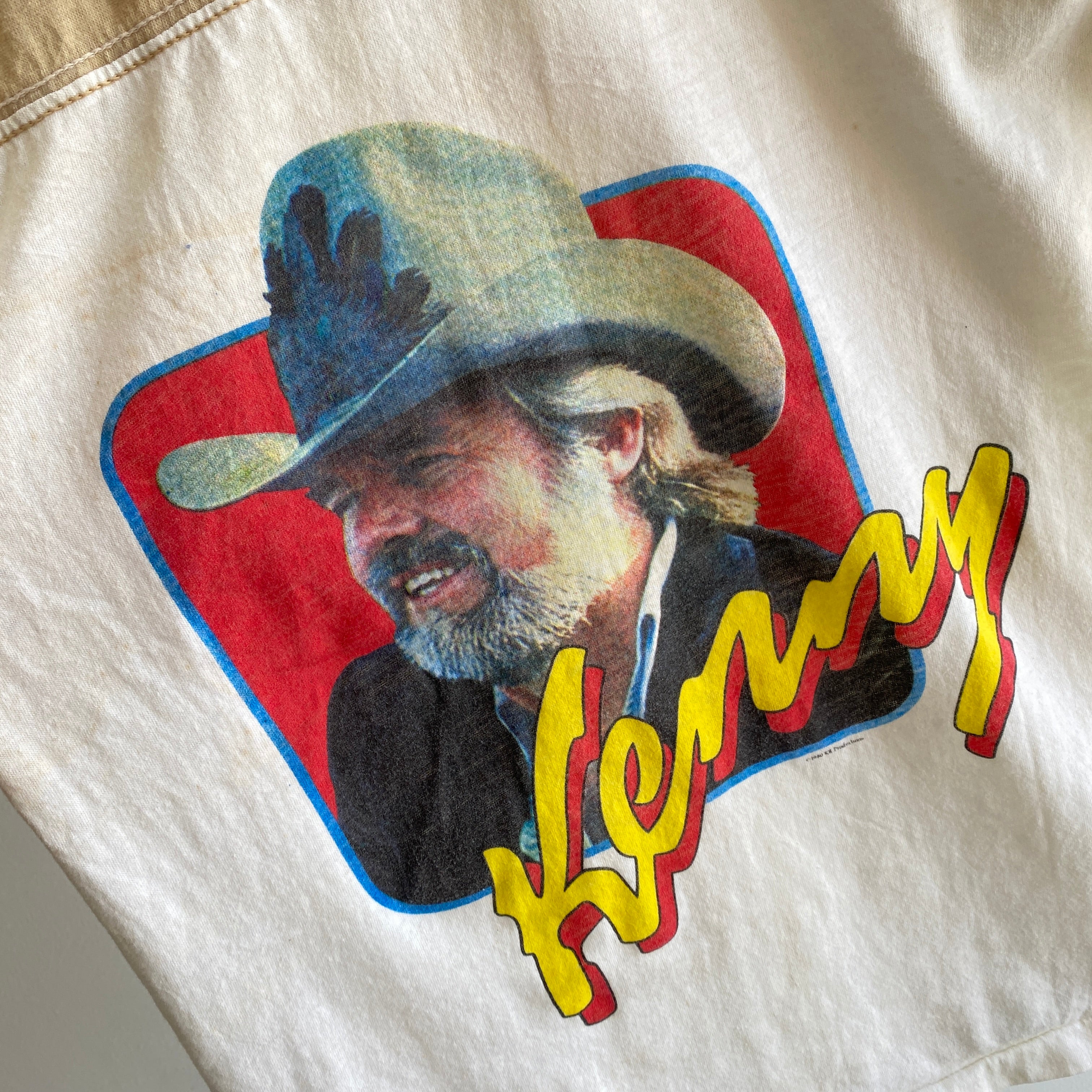 1981 Kenny Rogers Soft Thin Football Style T-Shirt - Yee Haw!