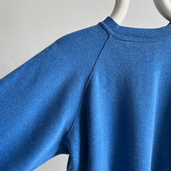 Sweat-shirt bleu vierge parfaitement charmant des années 1980