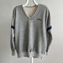 1970s UC Davis Double Stripe V-Neck Sweatshirt by Sportswear